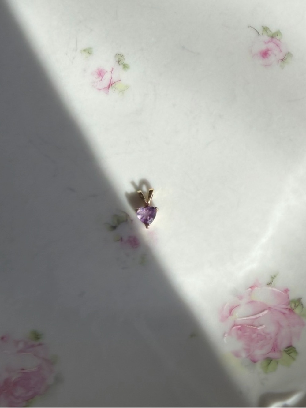 10k gold heart genuine amethyst pendant - mejuri / catbird inspired 💜